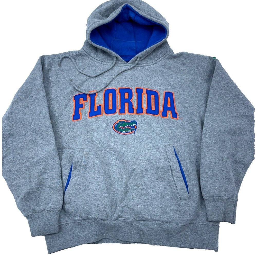 Vintage Florida Gators Hoodie Men Small Gray‎ Sweatshirt Sweater Sewn Cotton Y2K